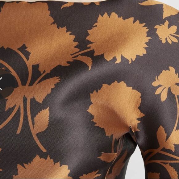 VERSACE Double Duchesse Floral-print Silk Cocktail Dress size 36 $3525 - Picture 7 of 10